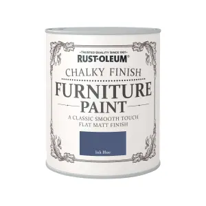 Rust-Oleum Chalky Finish Ink blue Flat matt Furniture paint, 750ml