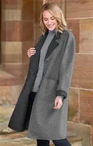 House Of Bruar Ladies Wool Rich Reversible Coat