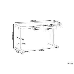 Adjustable Desk Electric Black KENLY