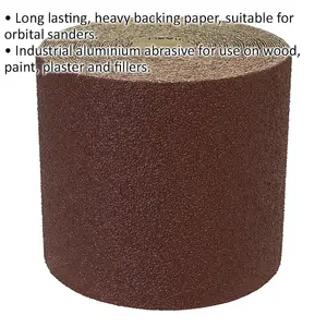 Aluminium Abrasive Sanding Roll 115mm x 10m - Extra Coarse 40 Grit for Industrial Use