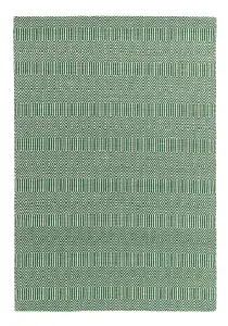 Handmade Rug, Luxurious Wool Rug for LivingRoom, Easy to Clean Geometric Rug, 4mm Thick Green Wool Rug-160cm X 230cm