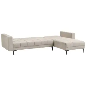 Left-Hand Corner Sofa with Ottoman ALNES Beige Left Hand