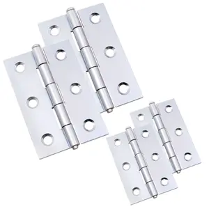 AFIT Steel Zinc Plated 1840 Butt Hinges - Loose Pin Pattern - 76 x 51 x 1.5mm - Pack of 2 Pairs