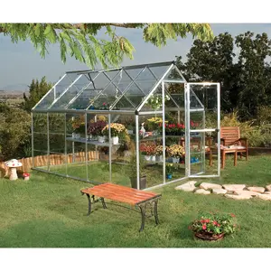 Harmony Greenhouse 6 x 4 Silver / 208cm H x 185cm W x 126cm D