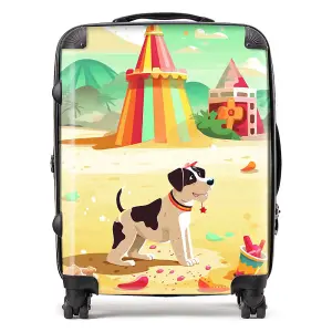 Doggy On A Beach Holiday Suitcase - Large