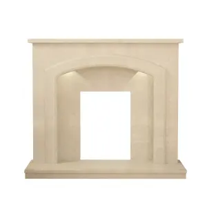 Be Modern Perlita Manila Fire surround set with Lights included