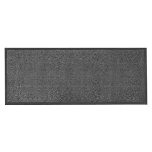 JVL Heavy Duty Barrier Door Mat, 60x150cm, Grey/Black