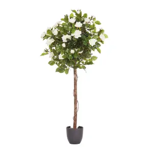 Faux Hoxton Rose Tree - Weather Resistant Home or Garden Realistic Artificial Potted Plant - Measures H120 x 40cm Diameter