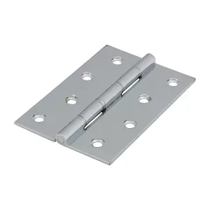 Timco - Double Steel Washered Hinges - Solid Brass - Polished Chrome (Size 102 x 67 - 2 Pieces)