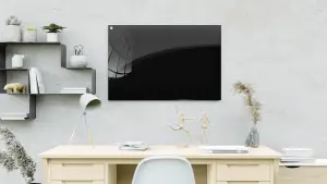 ALLboards Magnetic glass board 180x120 cm BLACK