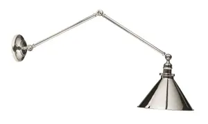 Luminosa Provence 1 Light Indoor Wall / Ceiling Light Polished Nickel, E27