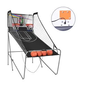 Costway Foldable Double Shot Basketball Arcade Game Basketball Challenge Game