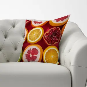 Citrus And Pomegranate Cushions 60cm x 60cm