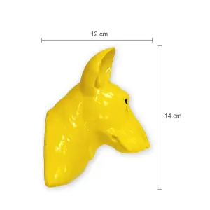 Walplus Animal Head Home Decoration Wall Art Sculpture - Yellow Dog