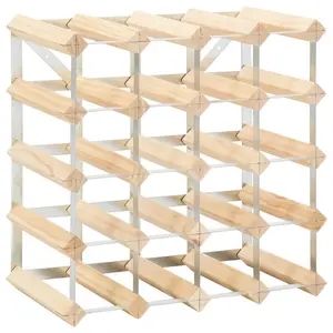 Cleo 20 Bottle Wall Mounted Wine Rack Natural