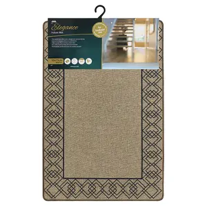 JVL Elegance Door Mat 50 x 75 cm, Diamond Border