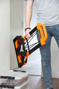 Black+Decker Folding Collapsible Trolley Sack Cart Telescopic Handle Cord Grip