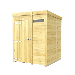 DIY Sheds 5x5 Pent Security Shed - Single Door