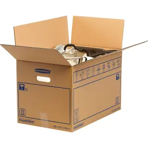 10 BANKERS BOX Cardboard Moving Boxes 67L Heavy Duty Double Wall Boxes Pack of 10