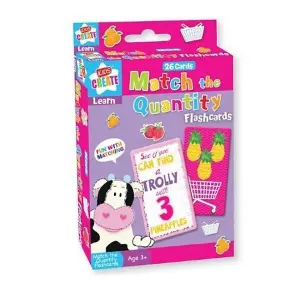 Kids Create Match The Quantity Flash Card (Pack of 26) Multicoloured (One Size)