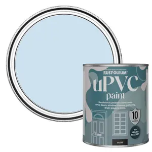 Rust-Oleum Powder Blue Gloss UPVC Paint 750ml