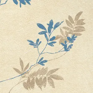 Laura Ashley Mari Gold Floral Smooth Wallpaper