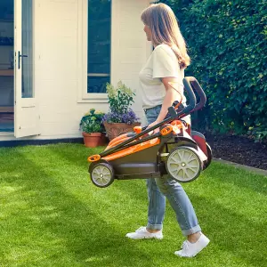 LawnMaster 1600W 37cm Electric Lawn Mower with Rear Roller - 2 Year Guarantee