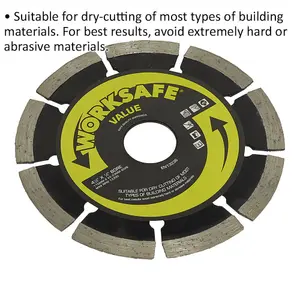 High-Performance Multipurpose Diamond Blade - 115mm Dry Cutting Disc with 22mm Bore