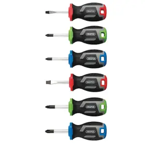 Draper Stubby Soft Grip Screwdriver Set (6 Piece) 13432