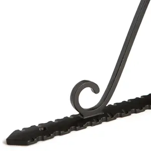 Hammer & Tongs Notched Scroll Iron Shelf Bracket - D205mm - Black - Pack of 4