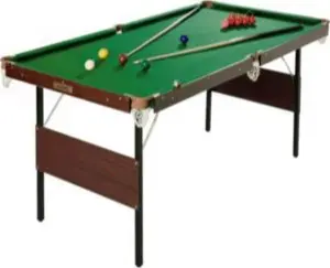 Charles Bentley 4ft 6in Snooker/Pool Games Table - Green | Robert Dyas