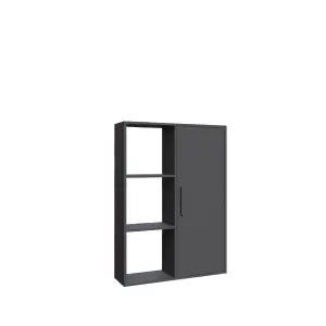 Decorotika Patrick 3 Shelves and a Cabinet Bookcase