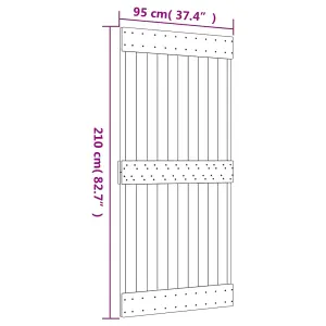 Berkfield Door NARVIK 95x210 cm Solid Wood Pine