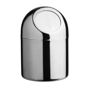 Stainless Steel Swing Top Countertop Waste Basket