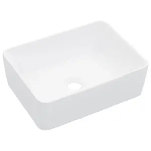 Berkfield Wash Basin 40x30x13 cm Ceramic White