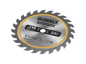 Dewalt DT20420 Circular Saw Blade 115 x 9.5mm x 24 Tooth TCT Fits DCS571 X 2