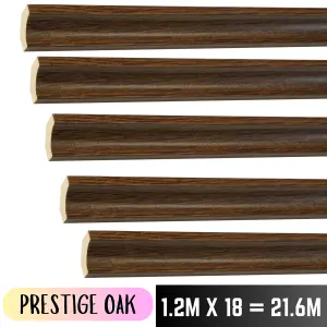 Prestige Oak Laminate Beading Scotia Edge Trim - 1.2M x 18 Total 21.6 Meters