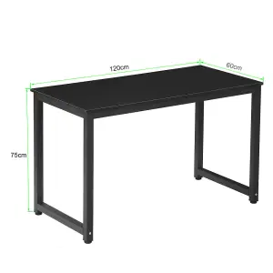 Millhouse Computer Desk Office Study Desk Computer PC Laptop Table Dining Gaming  Home Office Study LK009 Black-Black