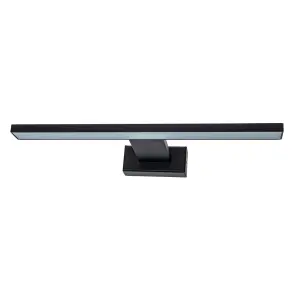 Milagro Shine Black LED 7W Wall Lamp Stylish Matt Black Light With IP44 Rating Perfect For Mounting Abobe A Bathroom Mirror