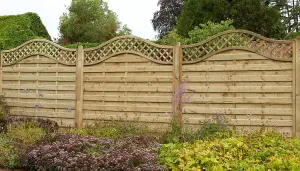 1.8m x 1.8m Pressure Treated Decorative Europa Prague Fence Panel - Pack of 3