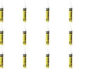 Everbuild 825 Low Modulus Neutral Cure Sealant White - 380ml (Pack of 12)