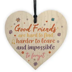 Red Ocean Best Friend Sign Friendship Plaque Handmade Shabby Chic Wooden Hanging Heart Thank You Gift