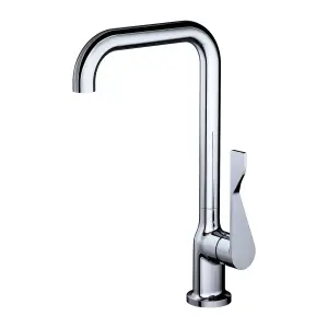 Nes Home Single Lever Swivel Spout Kitchen Sink Mixer Tap Modern Polished Chrome