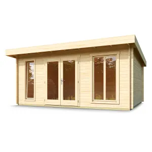 Lasita Dorset 3 Modern Summer House - 5m x 3.9m - Log Cabin Double Glazed