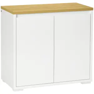 HOMCOM Sideboard Living Room Cabinet with Double Door Cabinet Adjustable Shelf