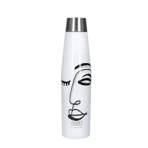 BUILT Stainless Steel Water Bottle Insulated 540ml Sports White Gym Travel Flask