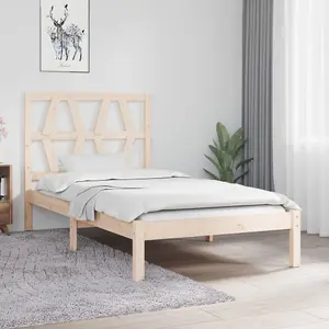 Berkfield Bed Frame Solid Wood Pine 90x200 cm