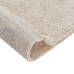 Cotton Kids Rug 140 x 200 cm Beige and Grey DARDERE