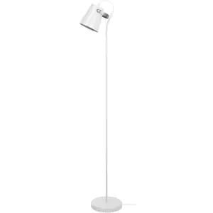 GoodHome Hayle Matt White LED Floor lamp