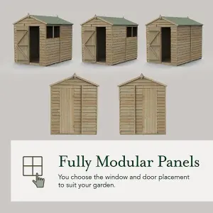 4LIFE Apex Shed 4x6 - Single Door - 4 Windows